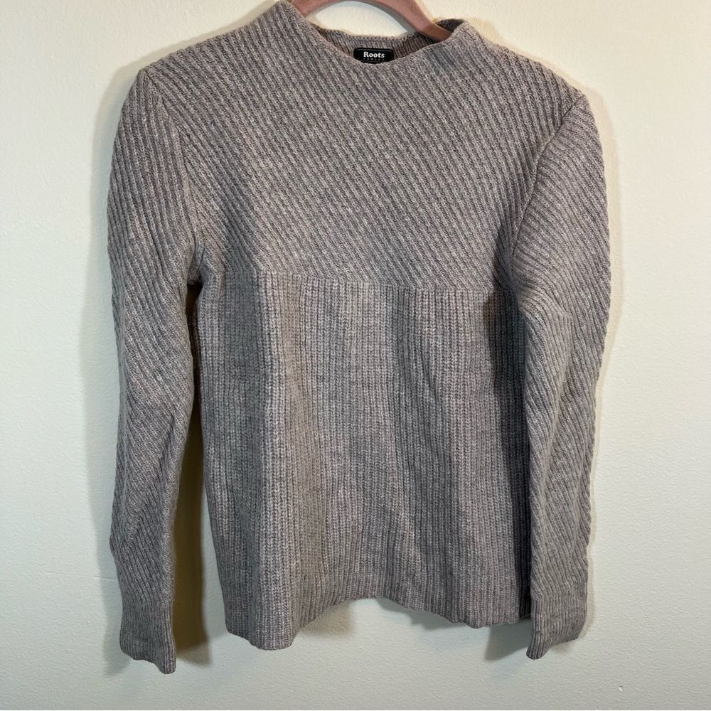 Roots Wool Alpaca Cashmere Blend‎ Knit Sweater Gray Women’s Small